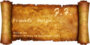 Frankó Helga névjegykártya